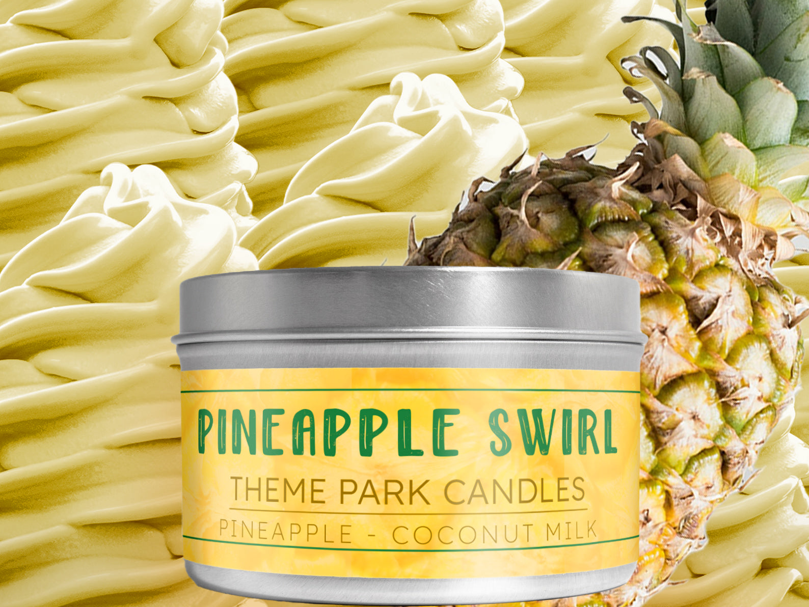 Pineapple Swirl Candle | Theme Park Candles